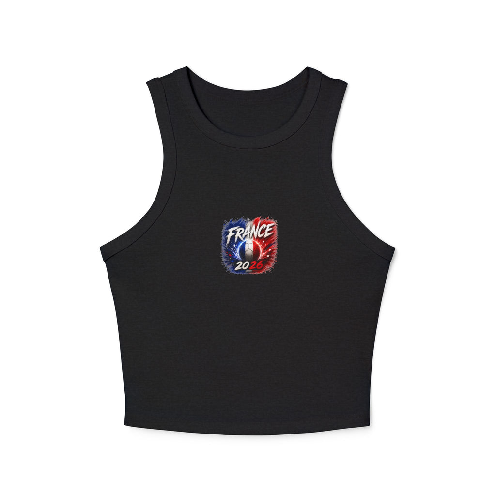 France 20 Tricolor Graphic Racer Tank